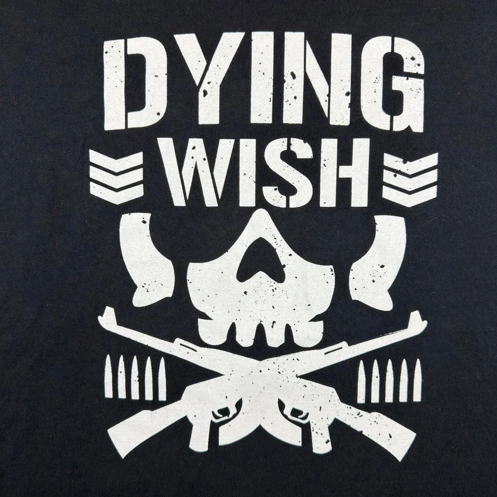 Dying Wish Band T-Shirt Mens 2XL Black‎ Bullet Club Graphic AEW NJPW Gildan RARE